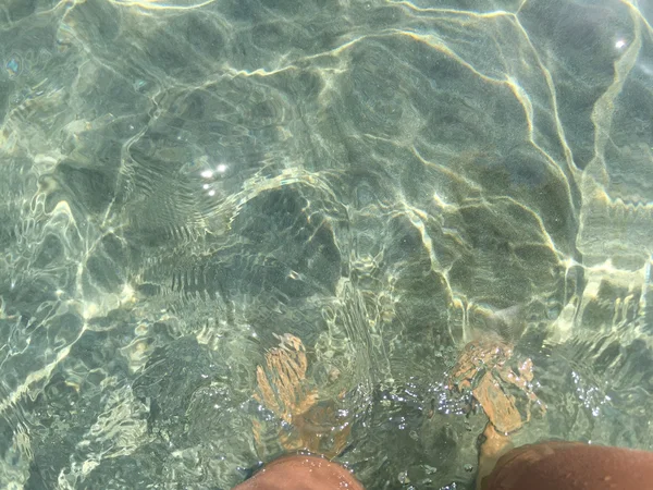 feet and legs of a woman under water / sea