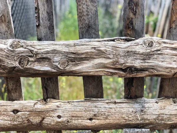 Zbliżenie Szczegółów Starzejącego Się Drewnianego Ogrodzenia — Zdjęcie stockowe