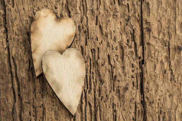 Modello con cuori in legno — Foto Stock