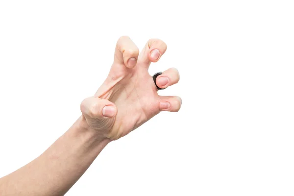 Mâna izolată pe alb — Fotografie, imagine de stoc