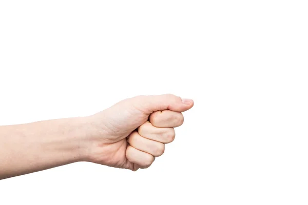 Isolated hand made fist — Stock Photo, Image