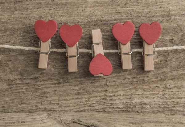 Heart shaped pins — Stock Photo, Image