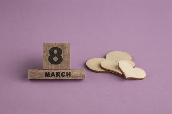 Plantilla para el día de la mujer con calendario — Foto de Stock