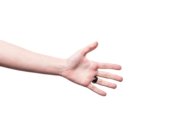 Isolated hand over white — Stock Photo, Image