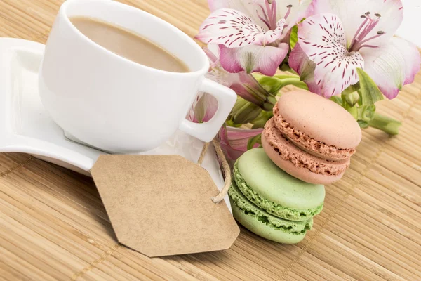 Macarons et café — Photo