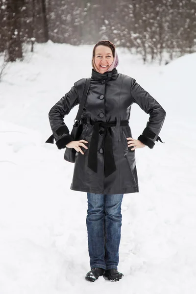 Woman portrait outdoors in winter Stock Picture