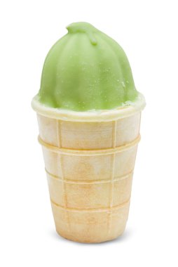 dondurma üzerine beyaz izole