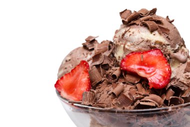 dondurma üzerine beyaz izole