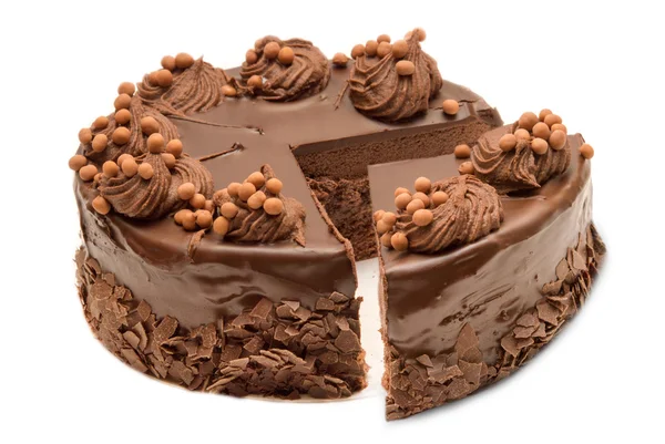 Schokoladenkuchen aus nächster Nähe — Stockfoto