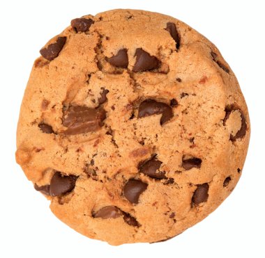 Çikolata parçacıklı kurabiye.