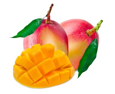 Mango beyaz üzerine izole
