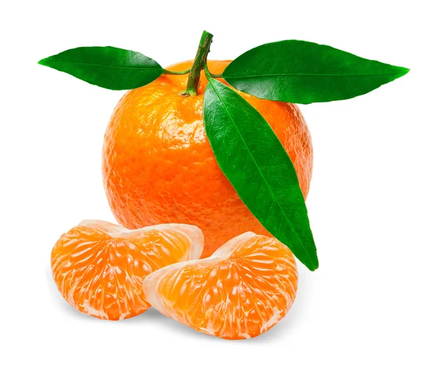 Tangerine geïsoleerd op wit — Stockfoto