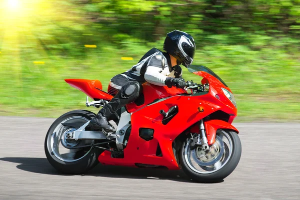 Dynamic motorbike racing — Stock Photo, Image