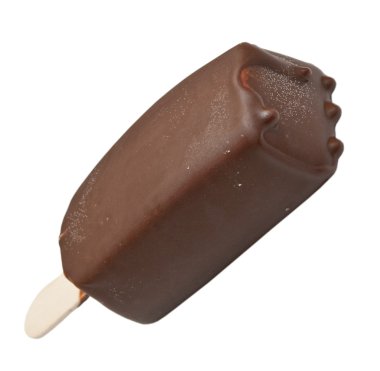 dondurma üzerine beyaz izole