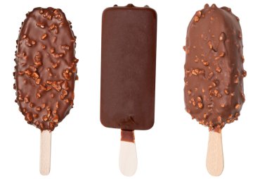 dondurma üzerine beyaz izole