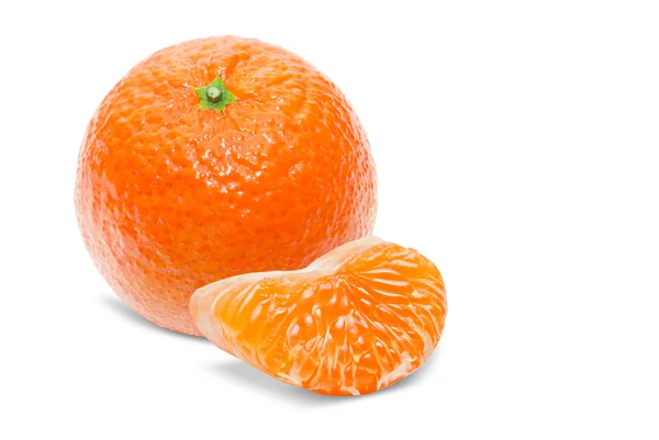 Mandarine isoliert auf Weiß — Stockfoto