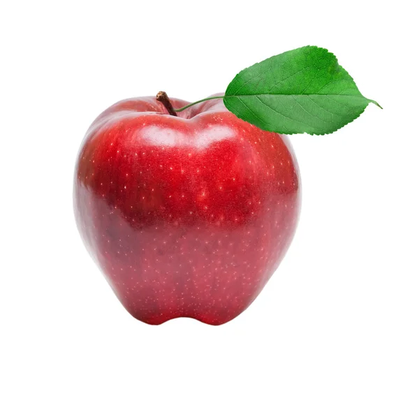 Manzana roja sobre fondo blanco — Foto de Stock