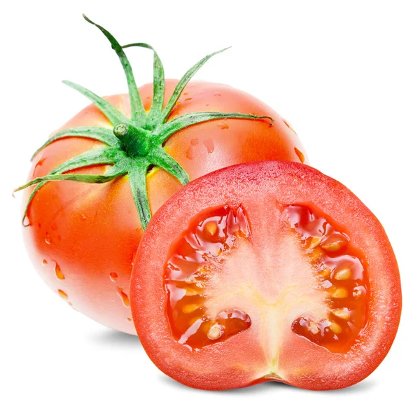 Tomate isolado em branco — Fotografia de Stock