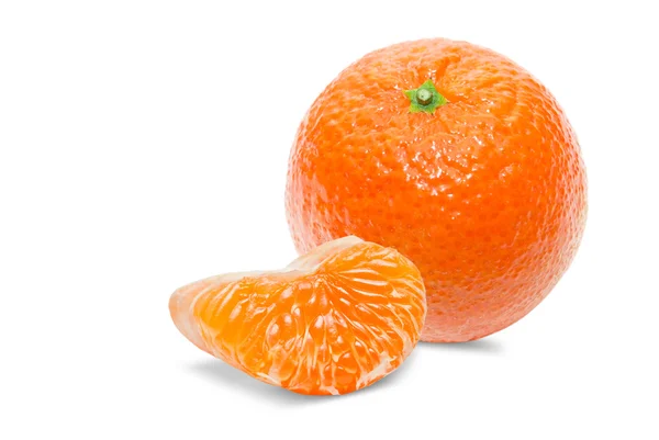 Fehérre izolált mandarin — Stock Fotó