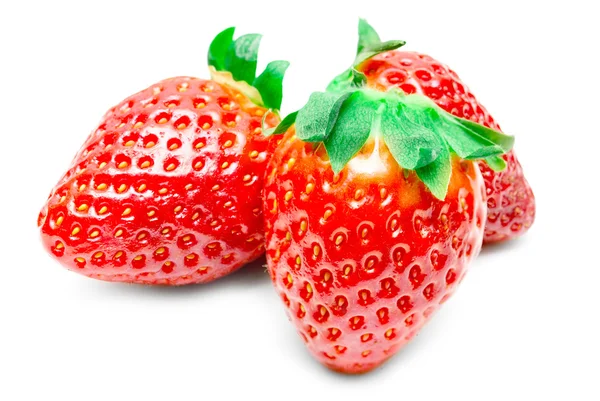 Erdbeere isoliert auf weiß — Stockfoto