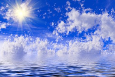 Bulutlu mavi gökyüzü