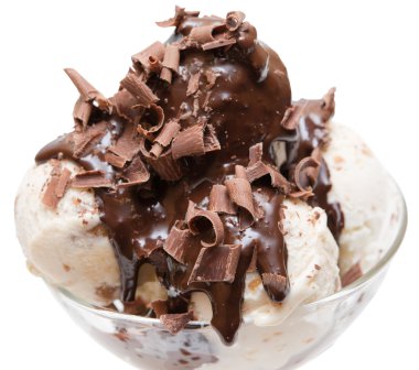 dondurma üzerine beyaz izole