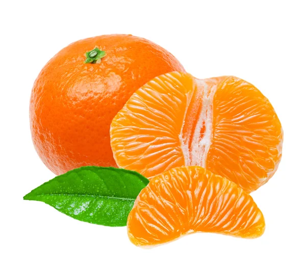 Mandarine isoliert auf weiß — Stockfoto