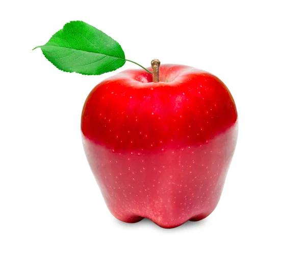 Manzana roja sobre fondo blanco — Foto de Stock