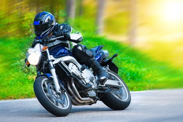 Dynamické motocykl závodní — Stock fotografie