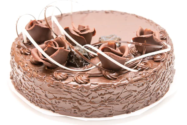 Chocolate cake close up — Stock Photo, Image