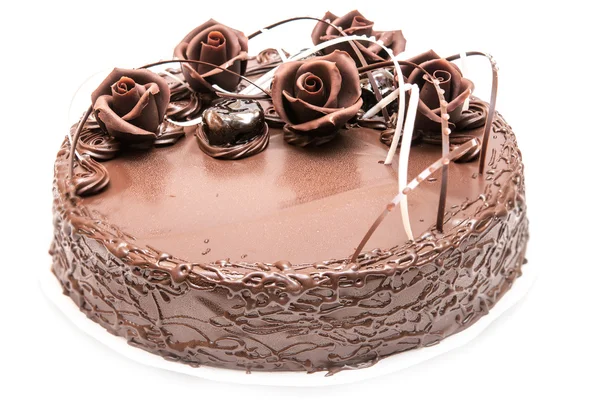 巧克力蛋糕关门 — 图库照片