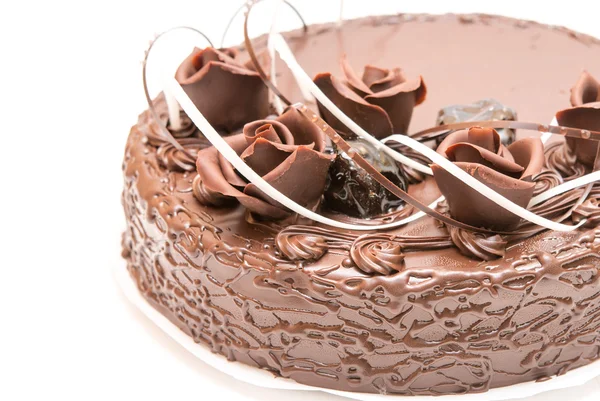 Čokoládový dort zblízka — Stock fotografie
