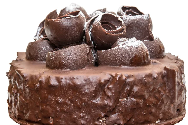 Bolo de chocolate perto — Fotografia de Stock