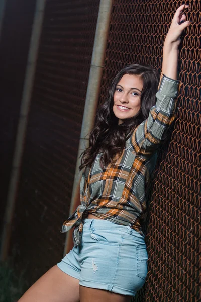 Mujer adolescente chica pelo estilo moda retrato . —  Fotos de Stock