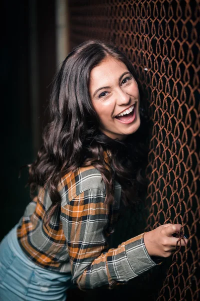 Mulher adolescente menina cabelo estilo moda retrato . — Fotografia de Stock