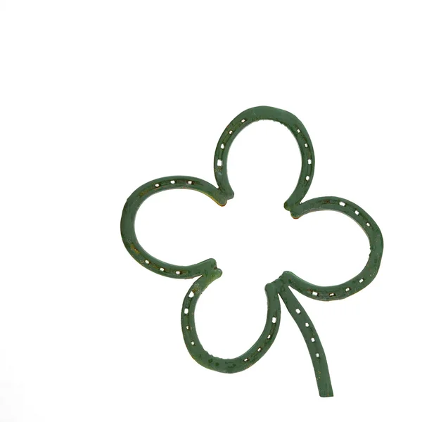 Four Leaf Clover Made of Horseshoes — Stock Photo, Image