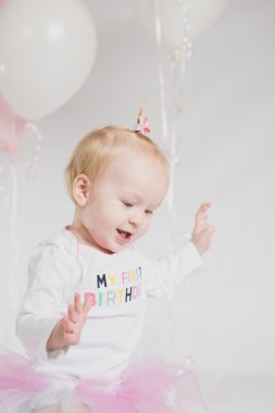 Bir yaşında doğum günü Portreler