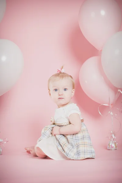 1 歳誕生日の肖像画 — ストック写真