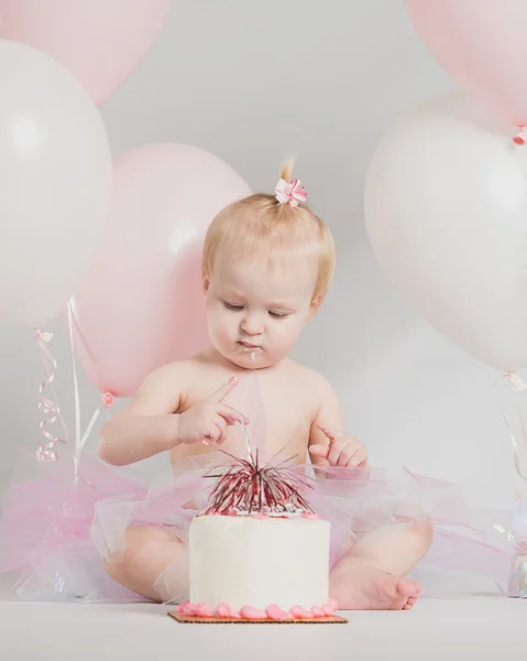 Bir yaşında doğum günü Portreler — Stok fotoğraf