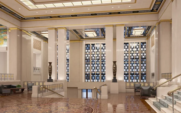Lobby Art Deco — Foto Stock
