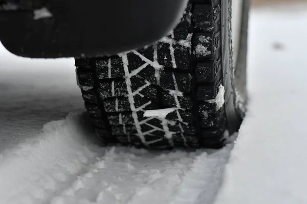 Tires Snow Tire Protector Snow Winter Tire Marks — Stock Photo, Image
