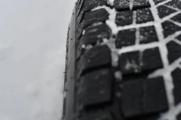Reifen Schnee Reifenschoner Schnee Winterreifenspuren — Stockfoto