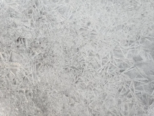 Fehér Jég Jég Textúra Fagyasztott Víz Folyón — Stock Fotó