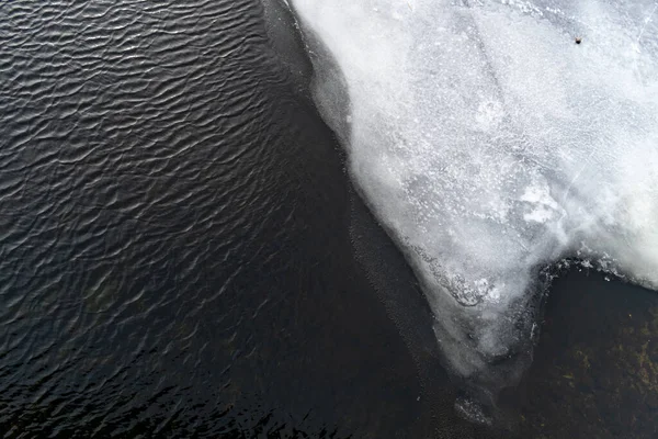 Ice River Frozen Water Beautiful Ice Floes Ice Melting — Stock Photo, Image