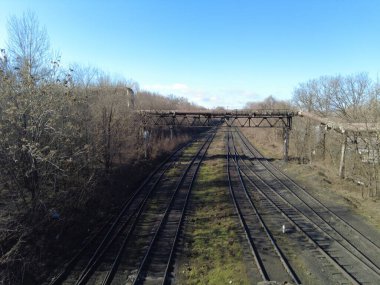 Santralin bölgesi. Sanayi bölgesi. Metalurji fabrikasının avluları
