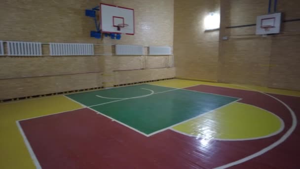 Basketball Court Hoop Basketball Backboard Basketball Court Hoop Basketball Backboard — Stock Video
