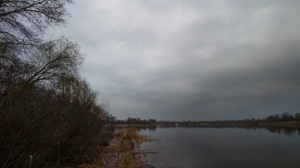 Cloudy Landscape Clouds Water Rain Clouds Water Cloudy Weather Rain — Stock Photo, Image