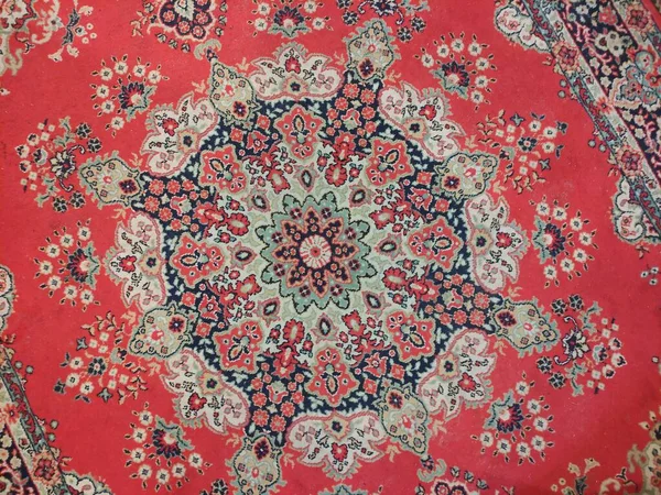 Ornamento Carpete Velho Tapete Persa Vintage — Fotografia de Stock