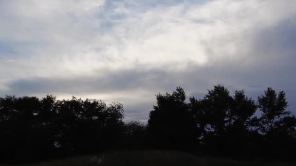 Západ Slunce Krásnou Oblohou Večerní Krajina Mraky Přírodní Krajina Objemové — Stock video