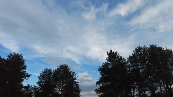 Sunset Beautiful Sky Evening Landscape Clouds Natural Landscape Volumetric Clouds — Stock Video